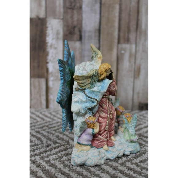 Angel Playing Harp Music Box with Spinning Star - Picture 4 of 7